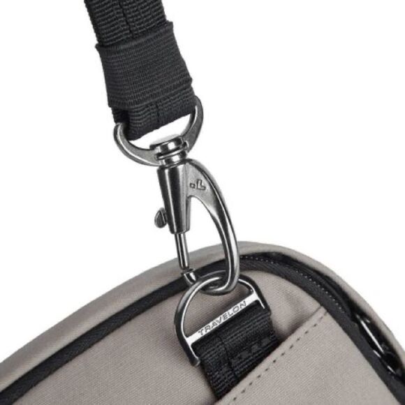 TRAVELON RFID Anti-Theft Slim Double Zip Crossbody travel bag, purse, wallet. - Picture 12 of 16